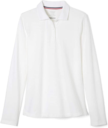 French Toast Girls 4-16 Long Sleeve Stretch Pique Polo